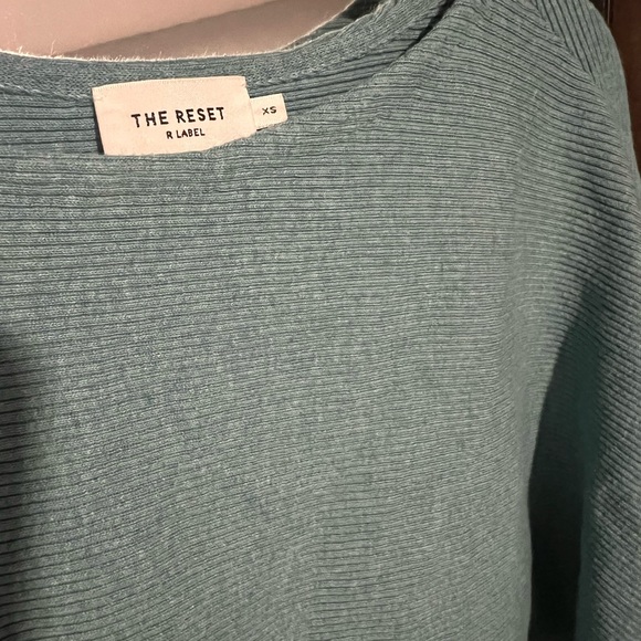 The Reset R Label Aqua Rib Sweater - Picture 2 of 4